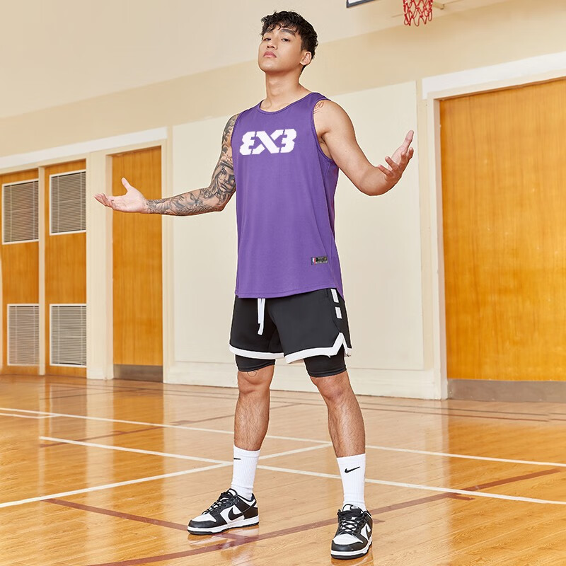 TAKE MOVE3X3运动背心男宽松速干透气冰丝网眼健身无袖美式篮球T恤宽肩夏 果绿 XXL码/180-185cm,190斤