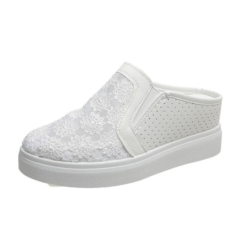 sagiv卡迪高官方包头半拖鞋女夏季新款网面内增高休闲坡跟厚底百搭外