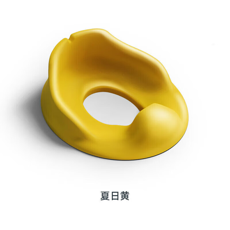 雅空儿童座便器马桶垫圈盖坐便器宝宝家用男女小孩儿童 夏日黄全软带吸盘_1-8岁可用