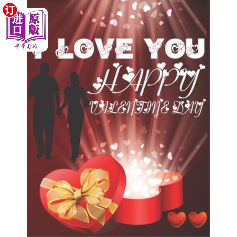 海外直订i love you happy valentine day: an adult coloring book