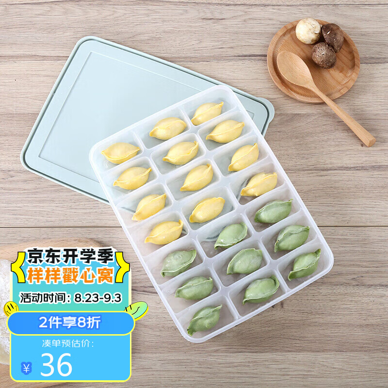 乐扣乐扣（LOCK&LOCK）冷冻饺子盒套装塑料保鲜盒冰箱冷藏馄饨21分格*2收纳盒HFL8511S2M怎么样,好用不?