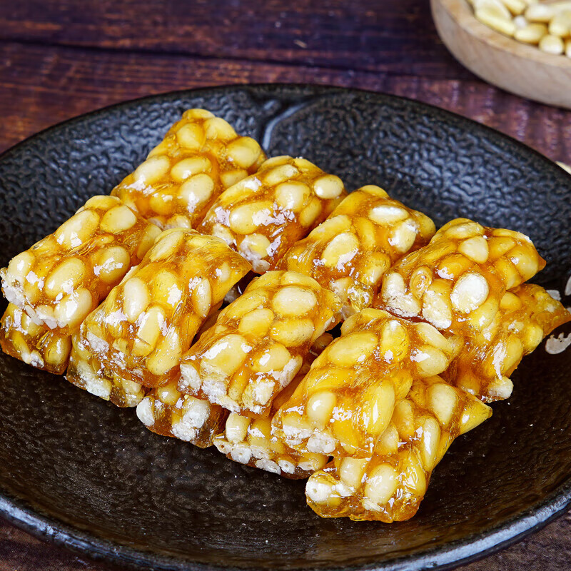 鲁骨梁苏州土特产苏式糖果松仁糖软松脆松散称250g 脆松(硬)糖