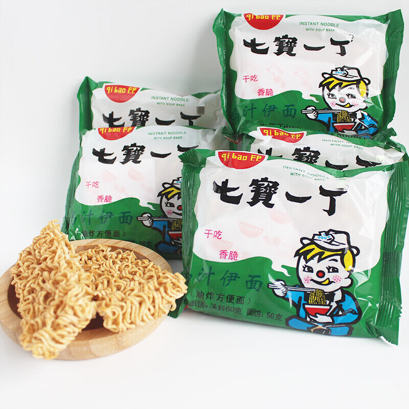 七宝一丁8090儿时回忆七宝一丁鸡汁伊面干吃脆面怀旧零食方便泡面 10