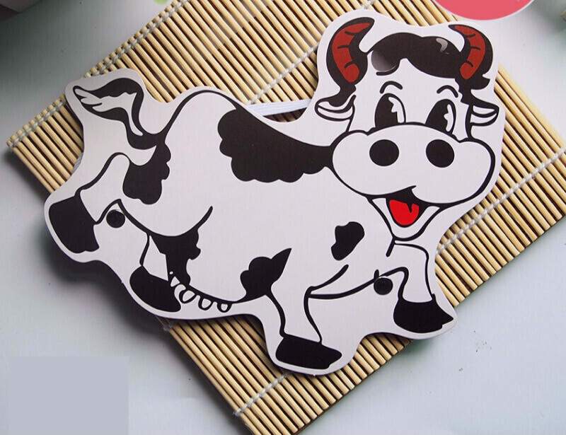 新款幼儿园教学用品儿童游戏面具舞台表演道具角色扮演动物头饰小奶牛