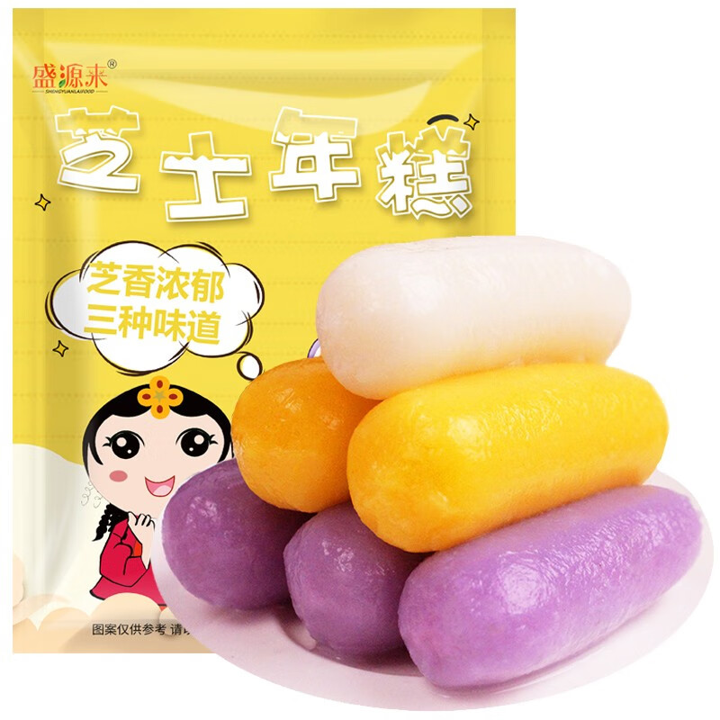 盛源来芝士年糕韩式辣炒年糕彩色夹心年糕条 彩色芝士年糕 300g *1