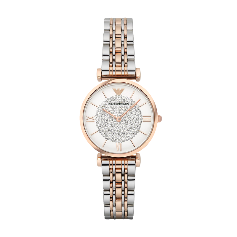 安普里奥·阿玛尼（Emporio Armani）手表女士 AR1926满天星镶钻时尚石英腕表女生日礼物送女友送老婆