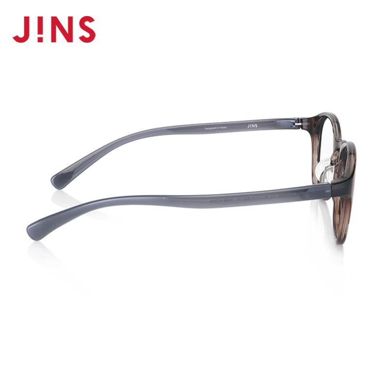 睛姿(JINS)含镜片近视眼镜男女居家休闲舒适佩戴可加配防蓝光镜片UGF23A074 293灰色玳瑁