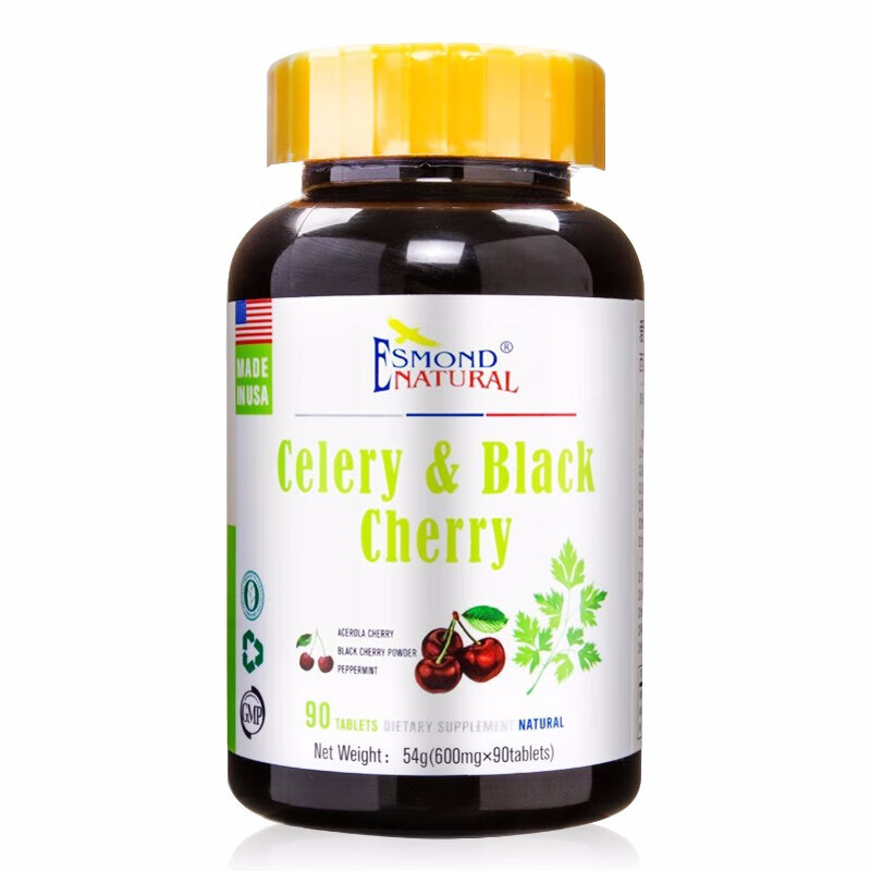 爱司盟 爱司盟牌西芹黑樱桃  压片糖果 90片 1瓶