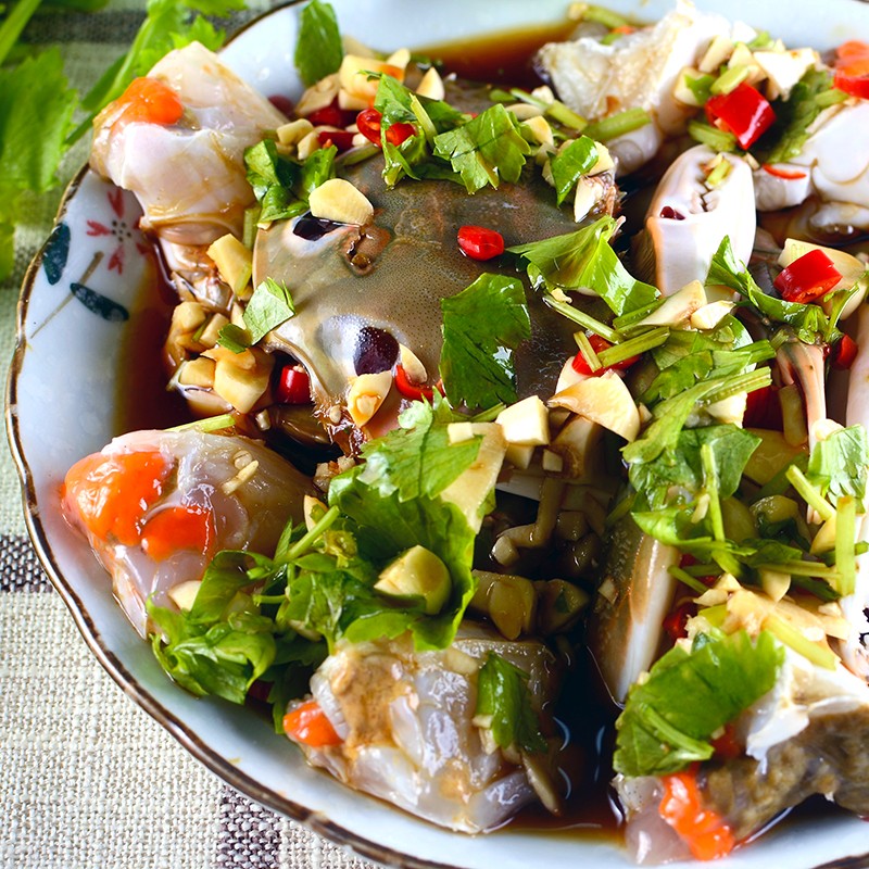 醉蟹梭子蟹 莱州红膏炝蟹呛蟹 整只即食 山东潍坊腌咸蟹子腌螃蟹 6只 300g/只 礼盒装