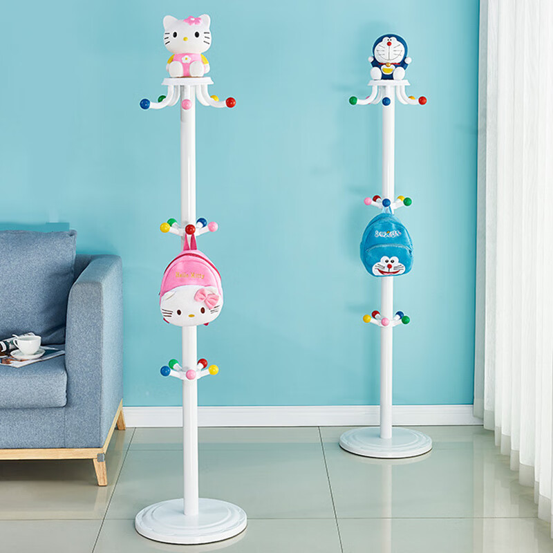莎庭(sartill)衣架落地卡通家用杆式衣帽架挂衣可爱立式挂包卧室挂