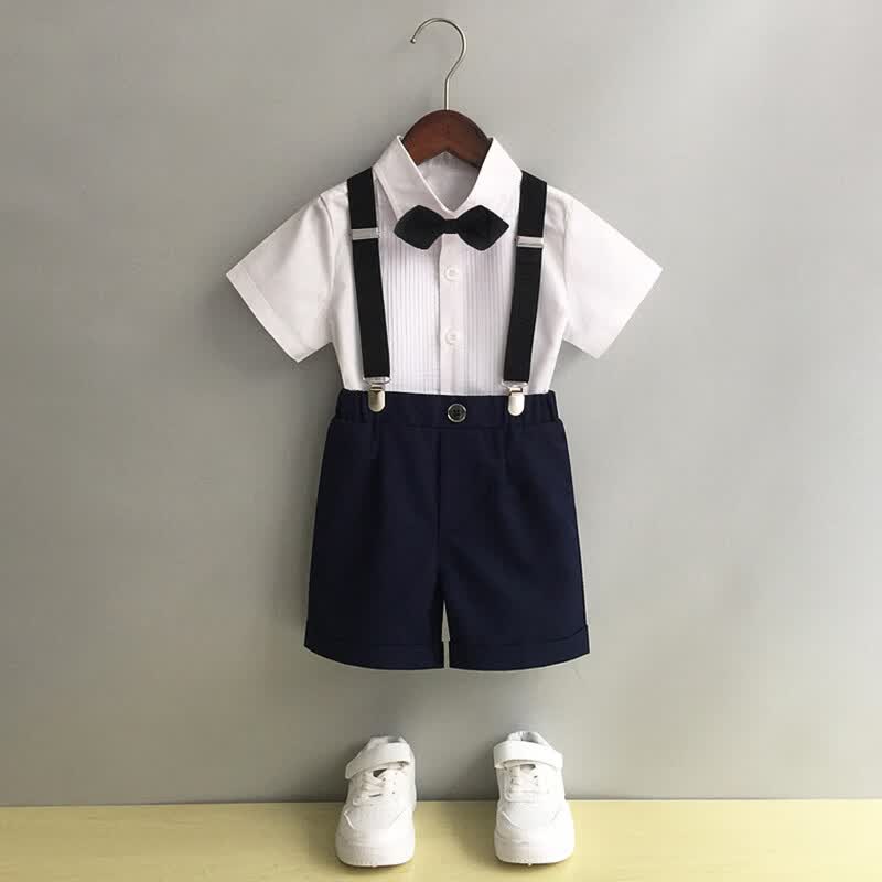 GOKU花童男童礼服套装夏季背带裤儿童帅气小西装男孩夏季黑色英伦西服 蓝色 150使用感如何?