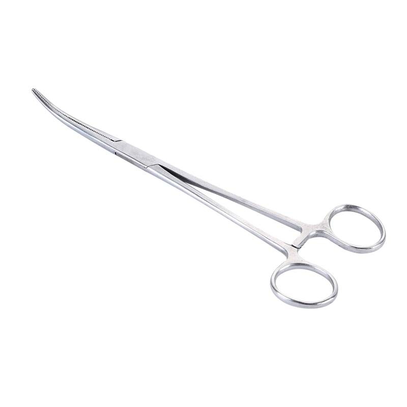 锦鹿医用止血钳弯直不锈钢手术器械血管钳宠物拔毛钳镊子 24cm止血钳