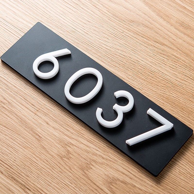 湘匠加欣门牌号数字家用定制号码牌办公室门号3d立体粘字门牌创意门牌