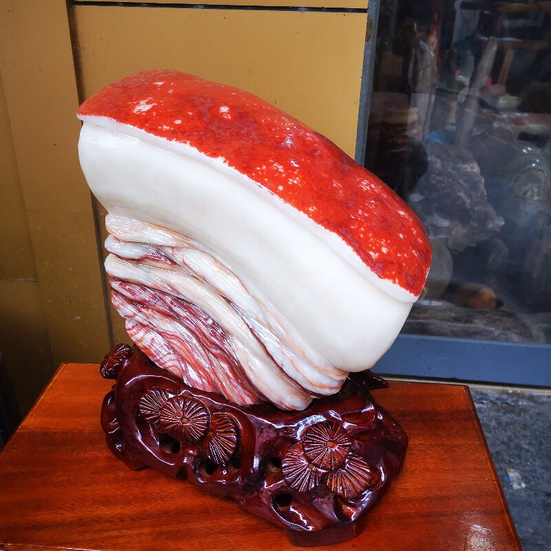 天然肉石猪肉石猪蹄奇石观赏石原石红烧肉腊肉奇石家居摆件