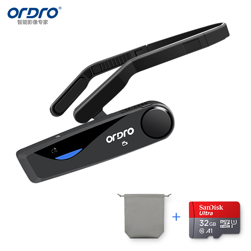 欧达（ORDRO）EP5智能头戴摄像机运动DV录像机高清数码摄影机迷你微型记录仪 vlog短视频 骑行直播户外家用