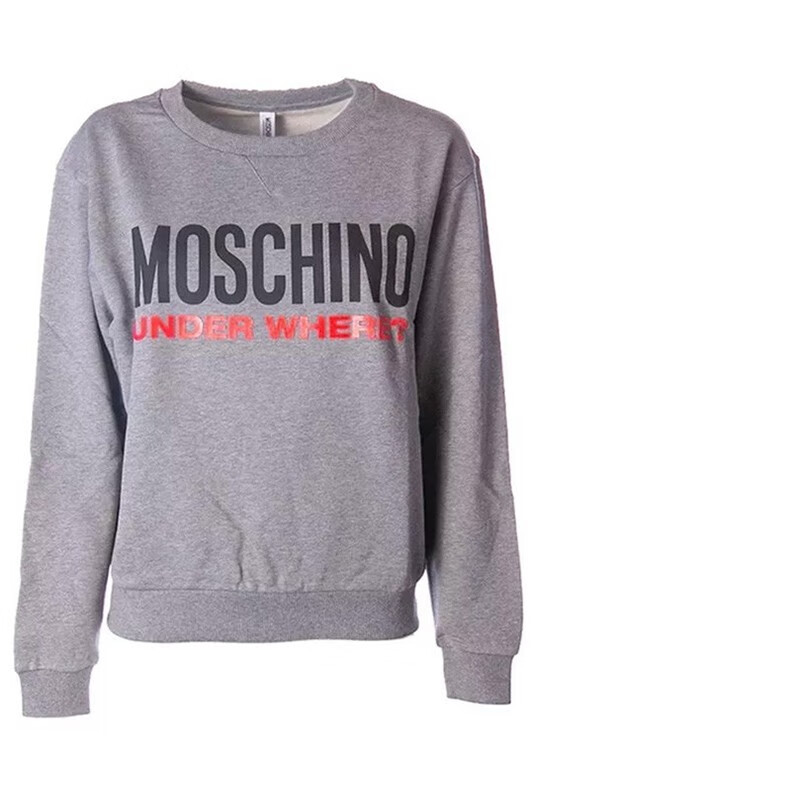 moschino 莫斯奇诺女装棉质印花长袖卫衣 a1714 9004 0506 浅灰色 xs