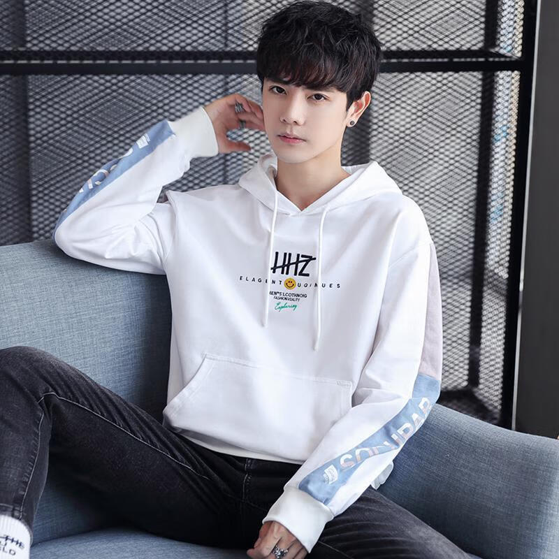 bull初中高中生大学生男生春秋款青少年连帽长袖初中学生春秋15岁男孩