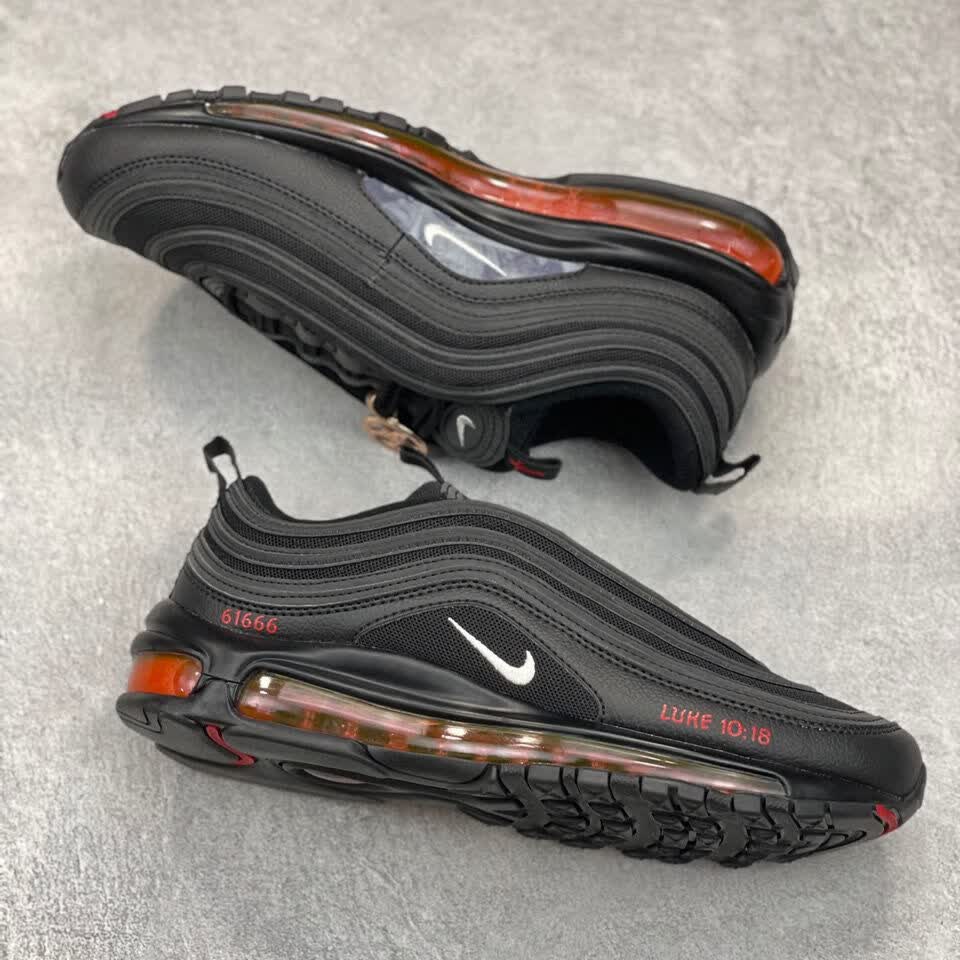 全新顶端air max 97撒旦联名全掌气垫复古休闲运动鞋 纯原(顶级版本)