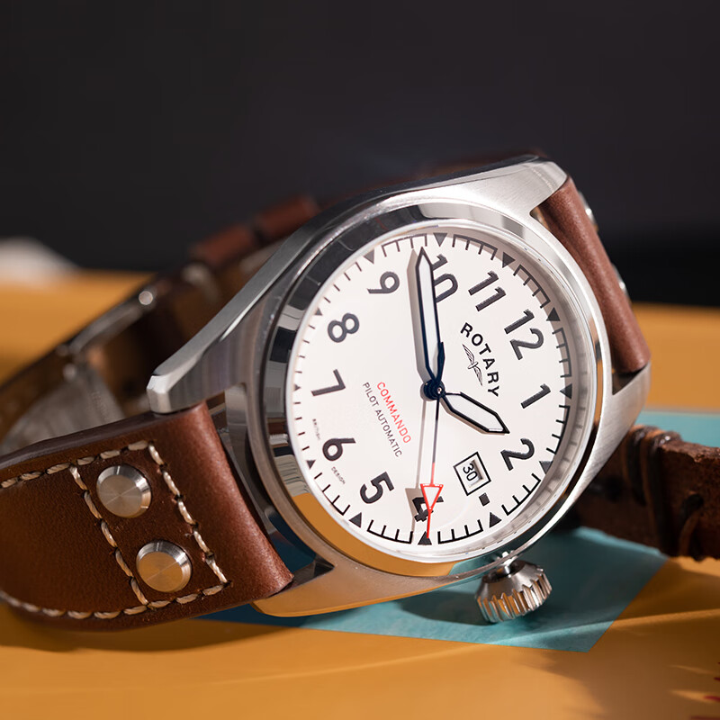 劳特莱（Rotary）英国 突击队系列男表自动机械手表飞行员欧美男士腕表生日礼物 GS05470/18