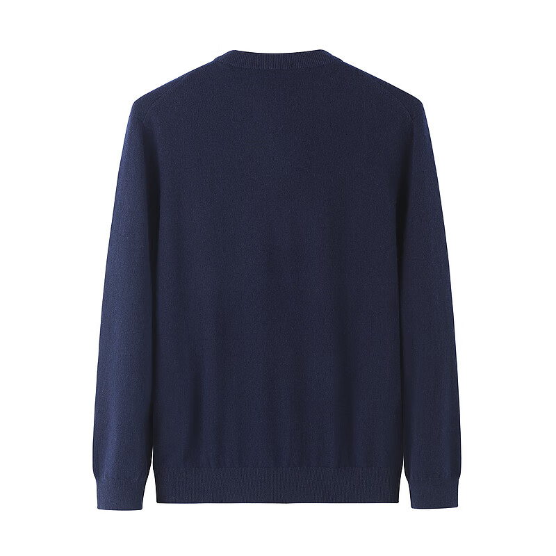 MAYOR男装 全羊绒保暖藏青圆领羊绒衫 藏青 2XL （115）