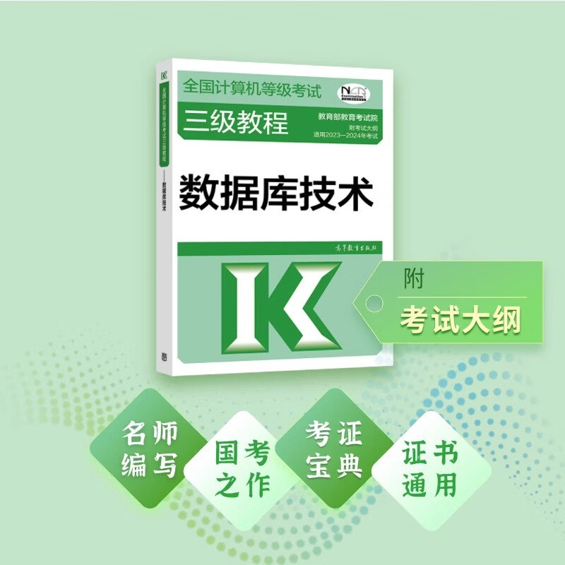 2023年新版可选】全国计算机等级考试三级教程可选 三级网络技术 三级数据库技术 三级嵌入式系统开发技术 三级信息安全技术 附考试大纲 2023年版 三级数据库技术