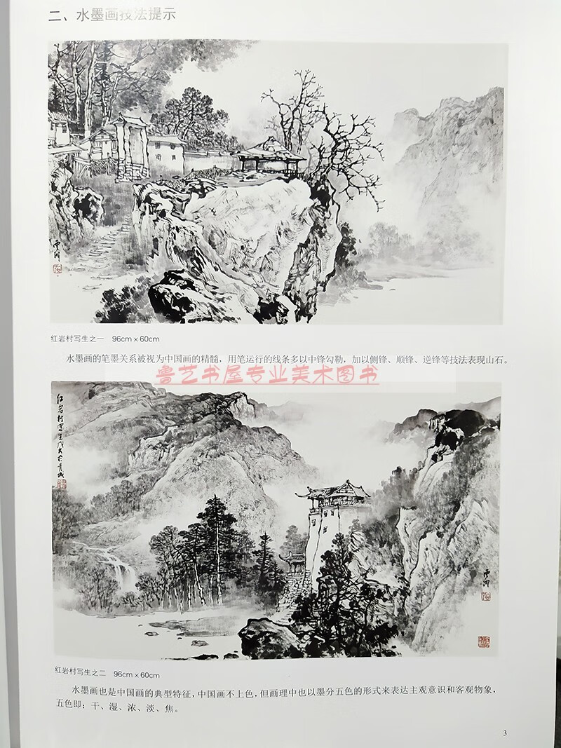 正版施云翔山水画范图 水墨篇 国画山水临摹作品集 绘画国画技法 天津