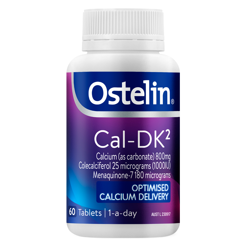 Ostelin 奥斯特林 钙+维生素D3+维生素K2中老年钙片高效补充钙 cal-dk2 60粒/瓶