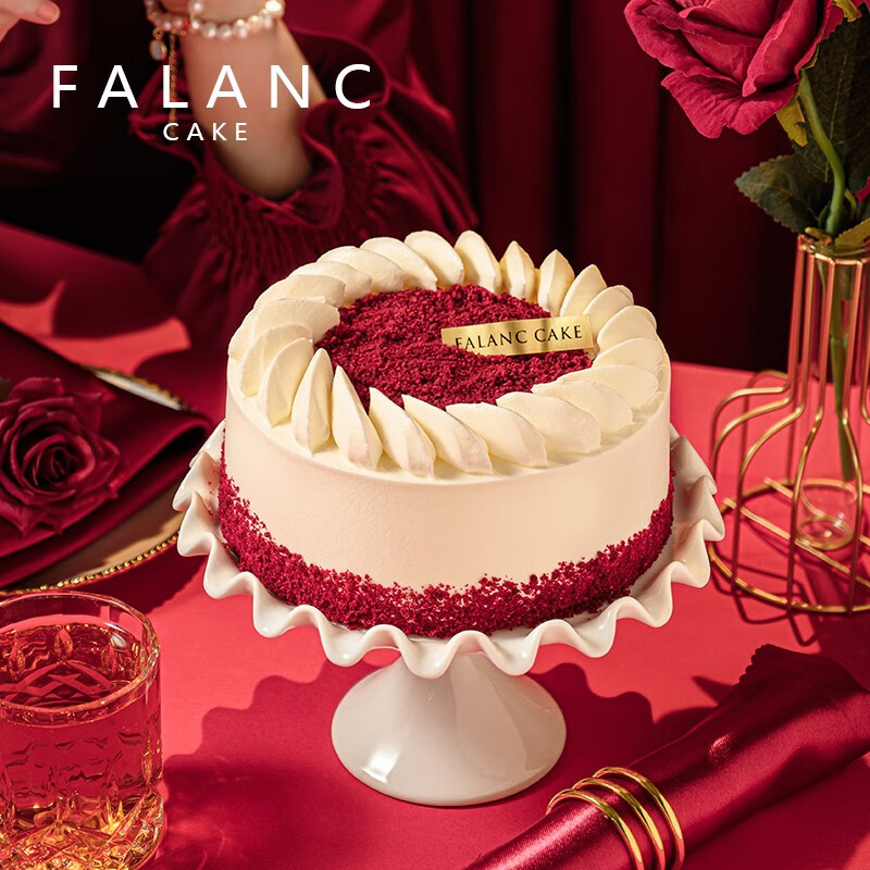 baked fresh every day falanc红茶红丝绒奶油新年生日蛋糕北京上海