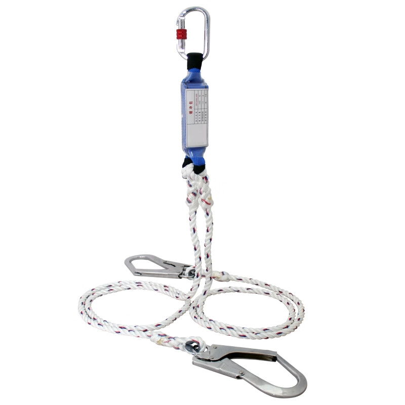 英耐特 安全绳带绳 连接绳双绳带缓冲包大挂钩缓冲器 双大钩缓冲包o型