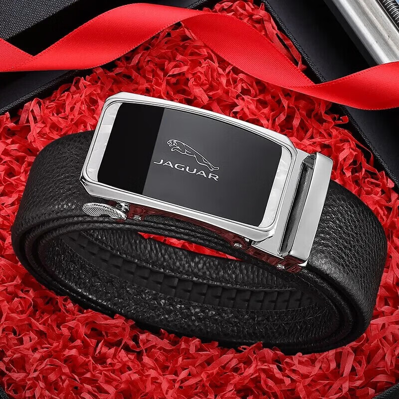 jaguar男士皮带国际十大品牌牛皮自动扣皮带七夕礼物女友送男友创意