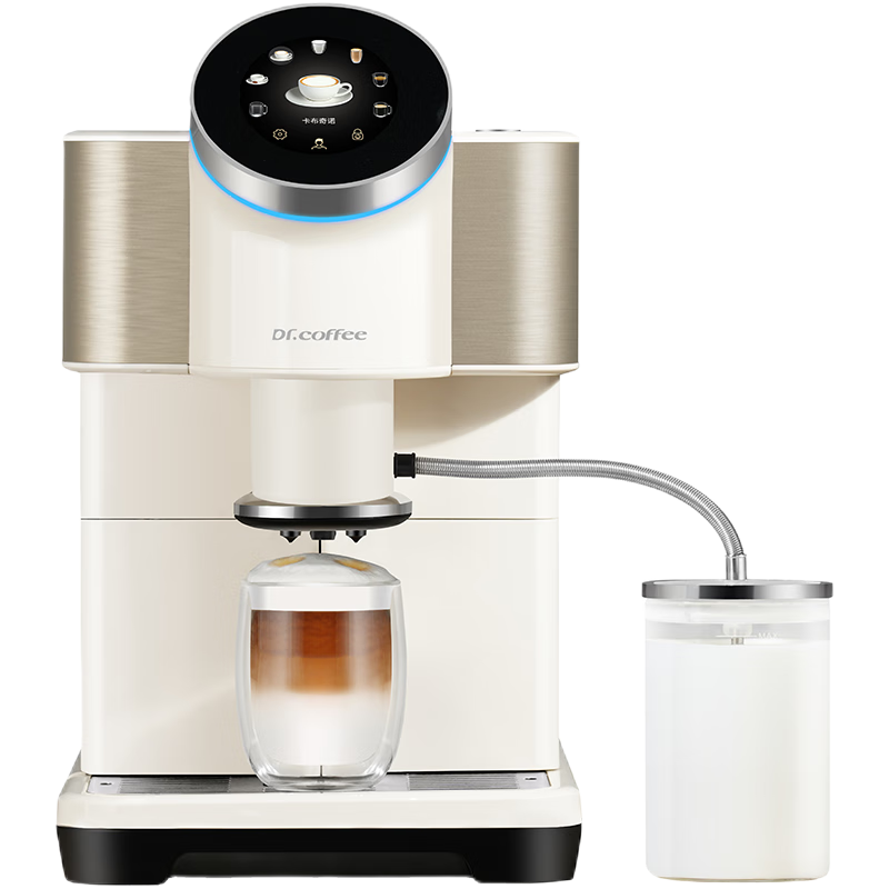 咖博士（Dr.coffee）咖博士（Dr.coffee）咖啡机全自动家用意式美式拿铁一键萃取奶咖智能APP互联触控操作玛斯特H2 白色