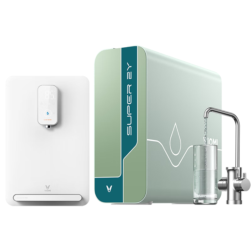 ���ף�VIOMI��Super 2Y 1200Gȫ�ݾ�ˮ��װ��ˮ��+���߻�MG2-B�����׼���ֱ�����ȼ��Ⱦ�ˮ����ˮ��