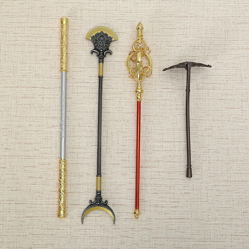 武器摆件四件套金箍棒儿童玩具猪八戒九齿钉耙 合金西游记四件套-15cm