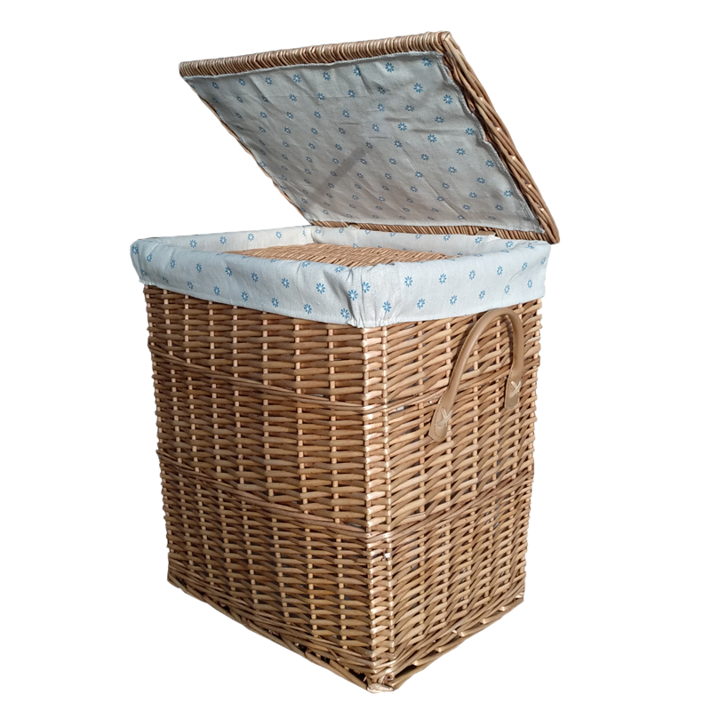 金柳 臟衣籃簍收納筐藤編有蓋儲(chǔ)物收納 原柳色 大號(hào)