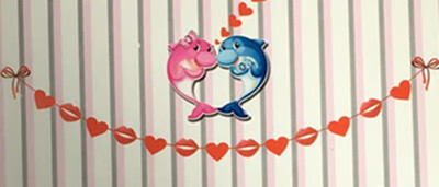 情人节求婚生日装饰用品嫁给我拉旗道具挂旗新房布置 桃心嘴唇拉旗