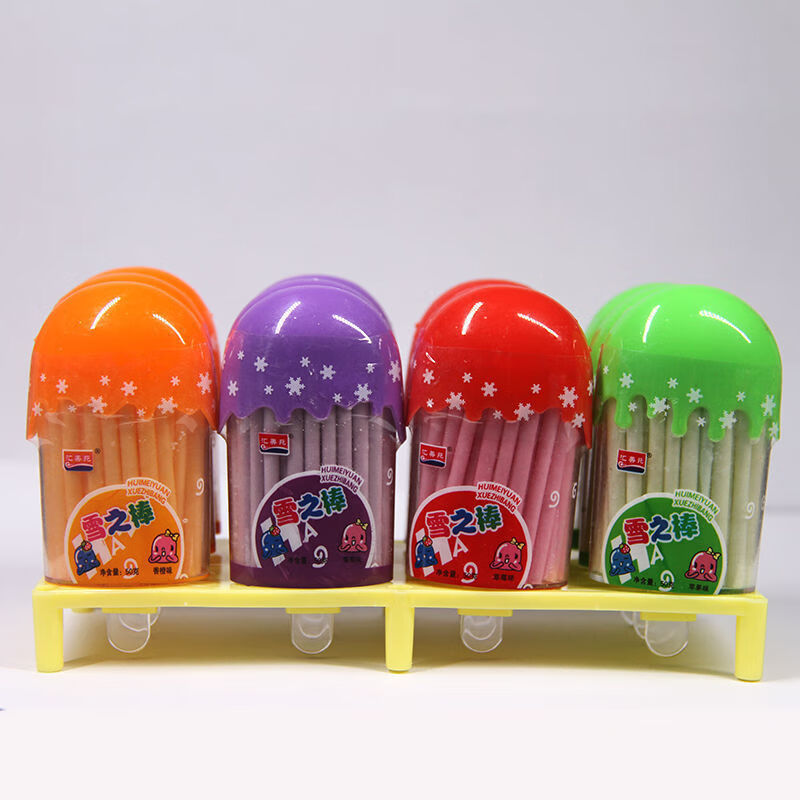 食芳溢CC乐吸管糖雪之棒便携带酸甜可口休闲食品零食玩具每板12个 12瓶 一板