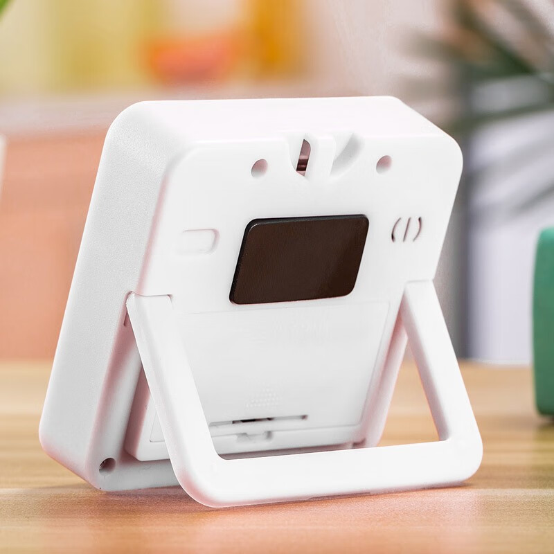 万梭 卡通计时器可静音闹钟时钟督促学习做题厨房瑜伽倒计时实用桌面 简约白【震动版】DZ-006