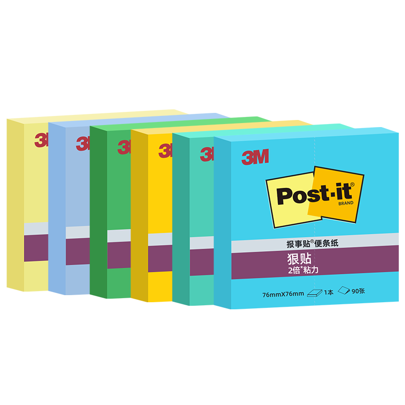 3M ������ ��ɫ6��װ����ˮ������˹ ����ֽ/������/��ǩֽ �칫��Ʒѧϰ�ľ� 654S-6SP-Venice��ɫ��ɫ��װ