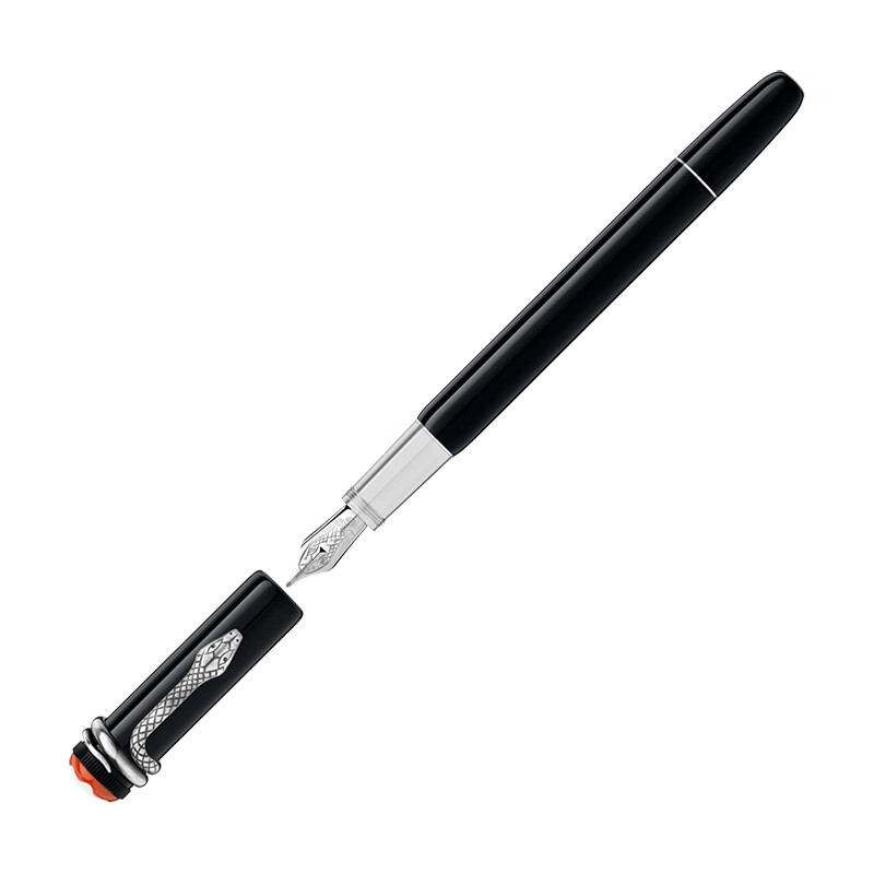MONTBLANC万宝龙传承系列黑色蛇笔墨水笔F 114721