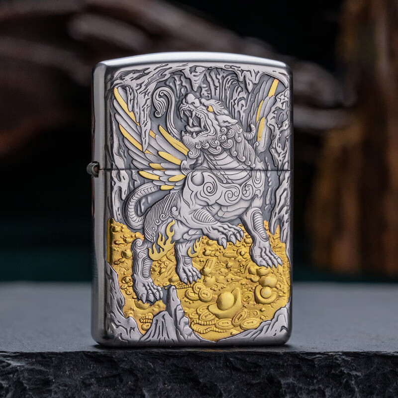 盔甲纯银贴黄金 真金 男士珍藏高端收藏礼品 鬼王天禄貔貅-黄金万两