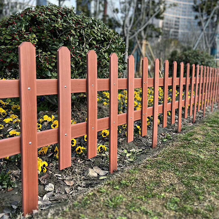 爱帛哆庭院塑木围栏护栏防腐栏杆栅栏木纹篱笆花园pvc护栏户外直插