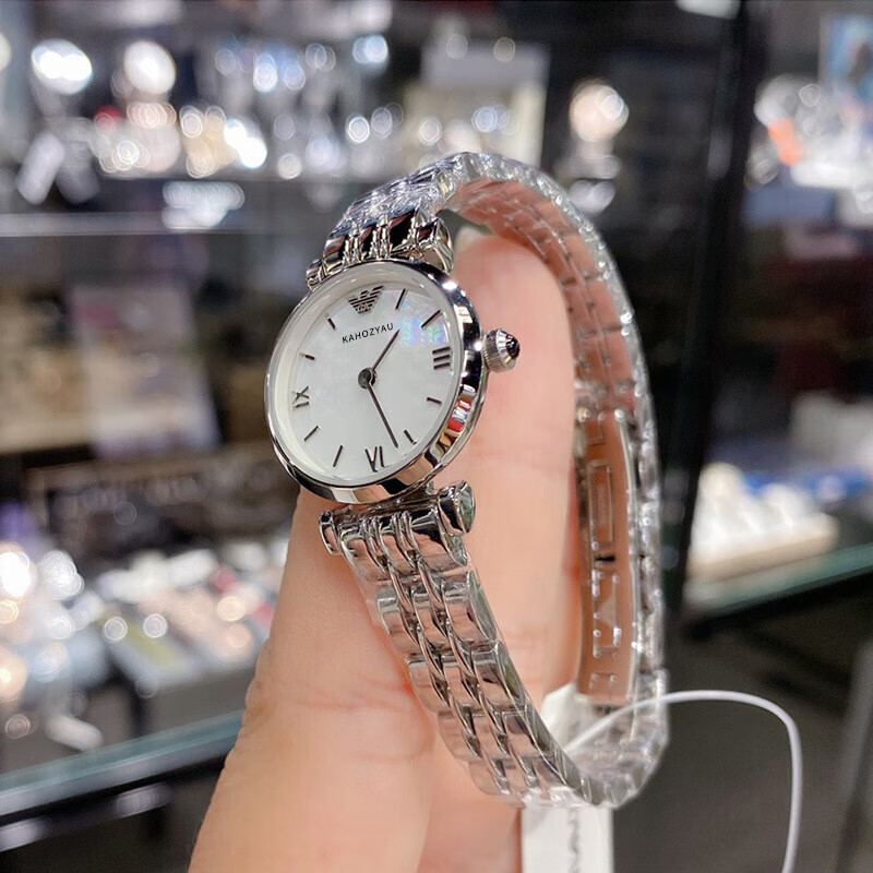 kahozyau瑞士进口满天星手表ins轻奢镶钻贝母小表盘石英表防水钢带女