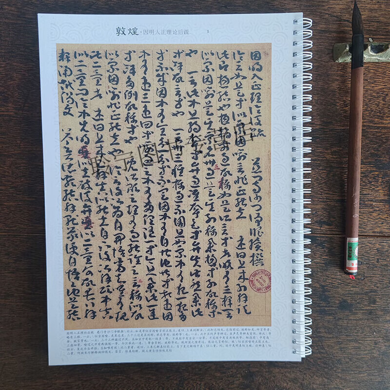 敦煌章草 因明入正理论后疏全本 释文本 环装字帖  草书A4铜版纸 A4铜版纸