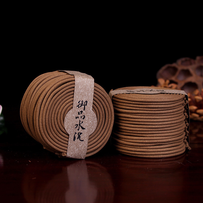 圆通工艺沉香盘香室内香薰熏香家用养生佛香檀香供佛 御品水沉4小时