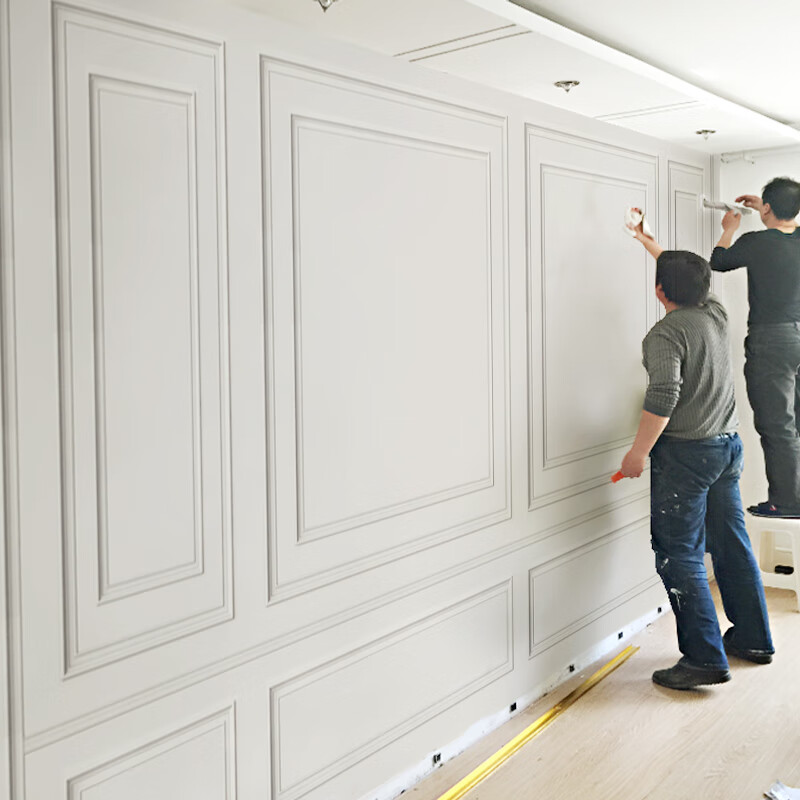 oqb石头布自粘墙布现代简约客厅电视背景墙纸3d立体石膏线格子网红壁