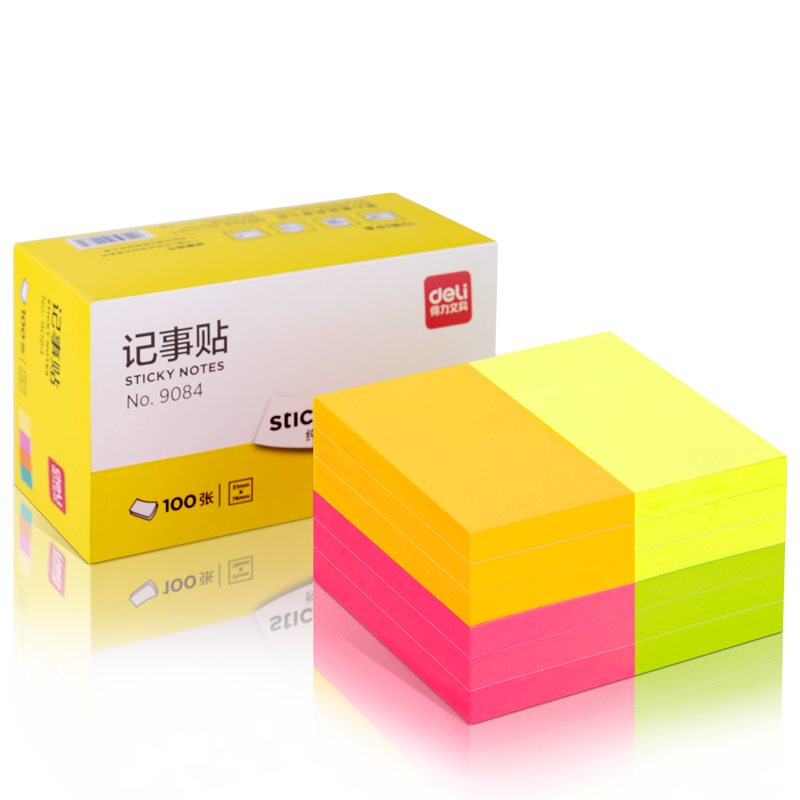 【稳定而实用】得力(Deli)12本1200张荧光彩色便利贴价格走势及评测