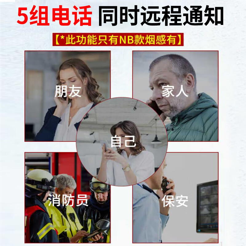 立可安智能WiFi烟雾报警器消防专用4G联网火灾烟感器手机电话远程通知 【NB款】智能烟感报警器