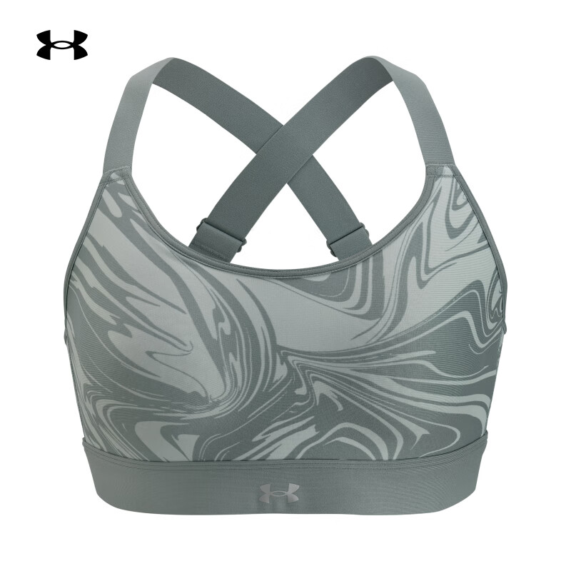 armour)continuum女子印花训练运动内衣-高强度1374121 青灰绿781 m