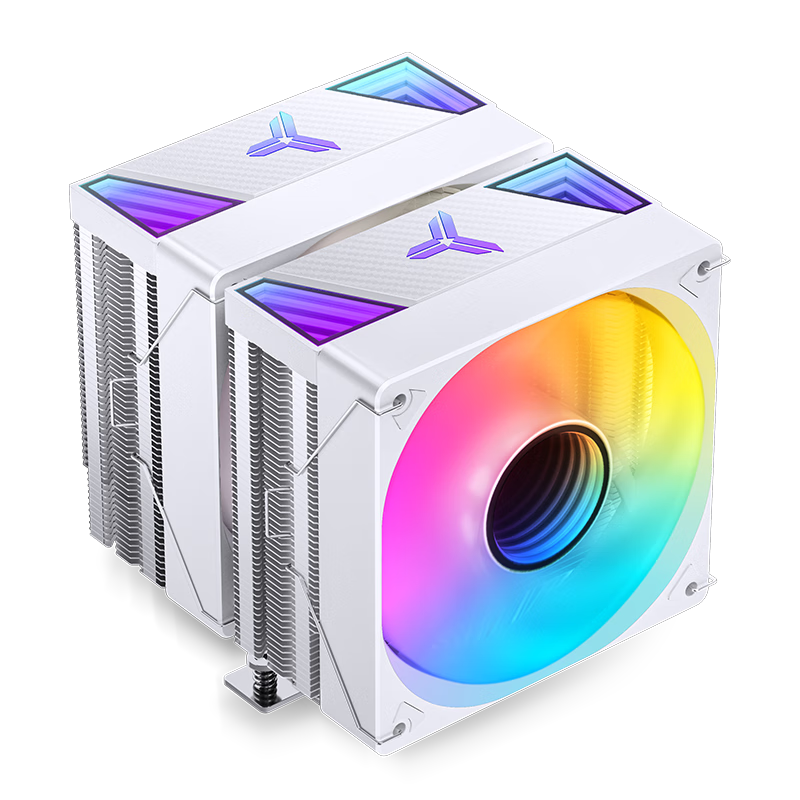 JONSBO 乔思伯 CR-3000ARGB版白色款 CPU风冷散热器(双塔双风扇/镀镍7热管/ARGB同步/PWM/多平台/附硅脂)