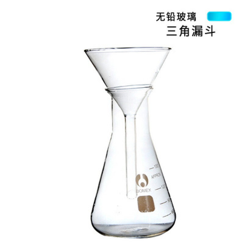 玻璃三角漏斗60mm90mm75mm100mm短颈三角漏斗锥形漏斗实验室用品 三角